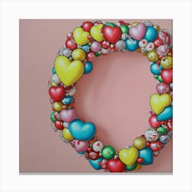 Heart Wreath 5 Canvas Print