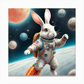 Rabbit In Space 9 Canvas Print