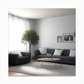 Modern Living Room Canvas Print