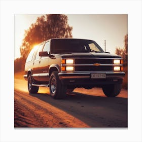 Sunset Chevrolet Suburban Stampe su tela