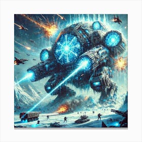 Glacial Leviathan Effect Canvas Print