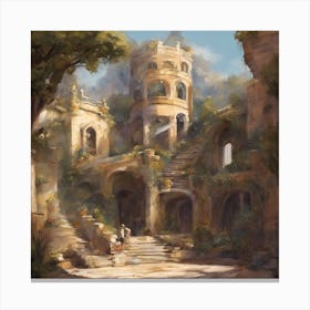 Castle In The Woods Canvas Print