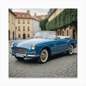 blue car Canvas Print