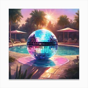Summer Sparkle Disco Ball Delight (1) Canvas Print