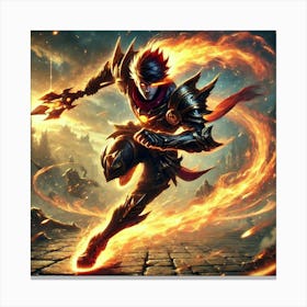 Xander Ashlock Flame Sprint Canvas Print