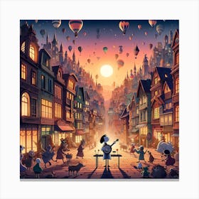 Night In The City Canvas Print