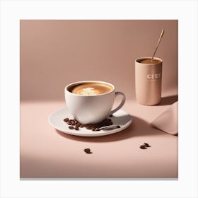 Coffee Cup And Cup Of Coffee Canvas Print