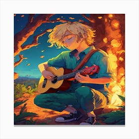 Boy With A Guitar Canvas Print