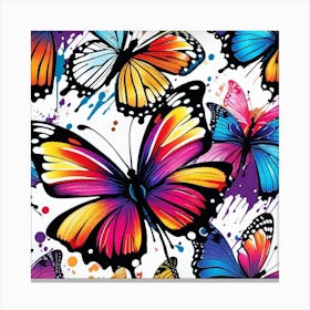 Colorful Butterflies 24 Canvas Print