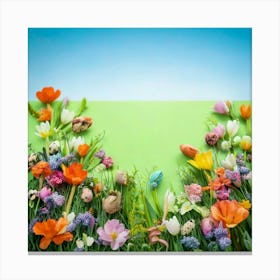 Firefly Spring Easter Floral Background 23185 Leinwandbild