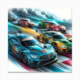 Mercedes Gt Racing Canvas Print