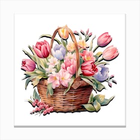 Tulip Essence Botanical Art Canvas Print