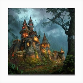 Kingdom Castle In The Forest Canvas Print