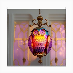 Owl Lamp Canvas Print