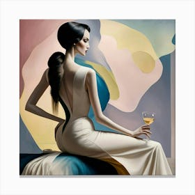 A Striking Modern Painting That Masterfully Incorp Canvas Print