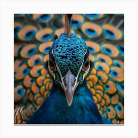 Peacock Portrait Canvas Print