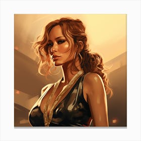 grand theft auto Jennifer Lopez Canvas Print