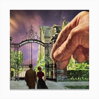 Pearly Gates Square Canvas Print