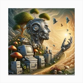 World Of Robots Canvas Print