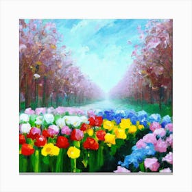 a flower garden in spring 13 Canvas Print