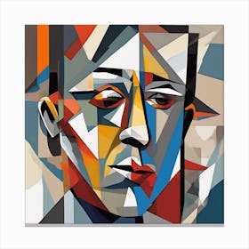 A Cubist Portrait The Human Canvas Print