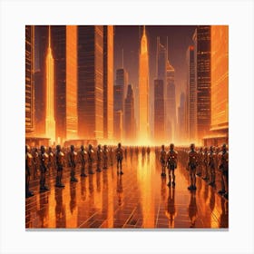 Futuristic Cityscape 38 Canvas Print