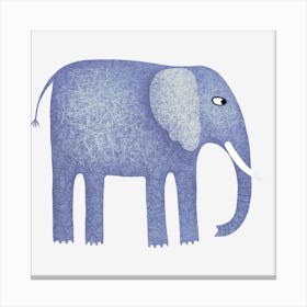 Blue Elephant Canvas Print