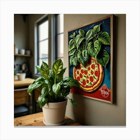 Default Pizza Plant Kitchen Art 3 Canvas Print