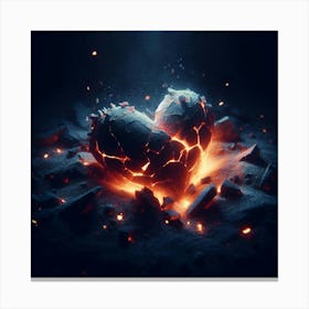 Heart Of Fire Canvas Print