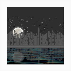 Blackout Power Failure Night Dark Canvas Print