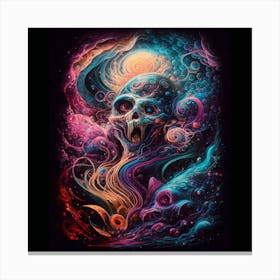 Psychedelic Skull Canvas Print