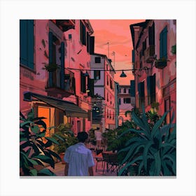 Sunset In Italy Canvas Print