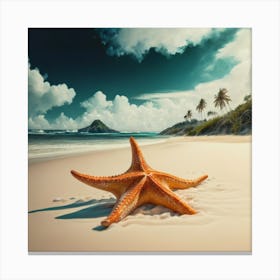 Starfish On The Beach 5 Canvas Print