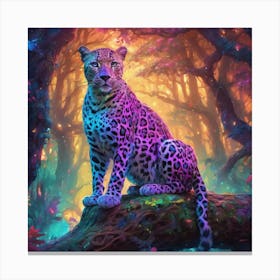 Leopard In The Forest Canvas Print