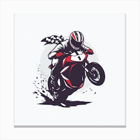 Motorcycle Racer 1 Canvas Print