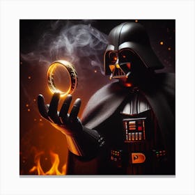 Darth Vader Finds The One Ring Star Wars Lord Of The Rings Art Print Canvas Print