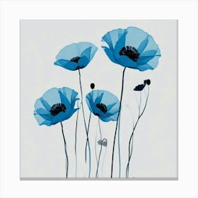 Blue Poppies 3 Canvas Print