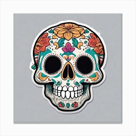 Day Of The Dead Skull 12 Canvas Print