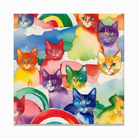 Cat Colors Canvas Print