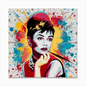 Audrey Hepburn Pop Art (10) Canvas Print