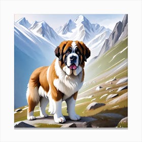 St Bernard 4 Canvas Print