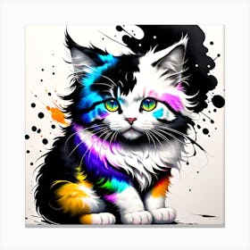 Colorful Cat Canvas Print