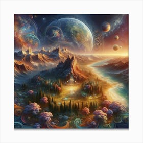 Psychedelic Landscape Canvas Print