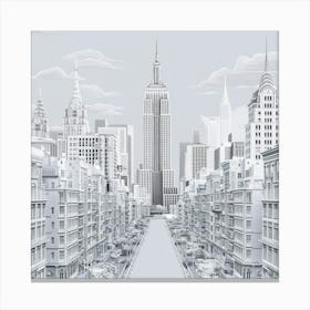 A Captivating Illustration Of The New York Citysca 8ssutfutt9cp0spynhomma Poppuqlzqism Iuwfp17fg Canvas Print