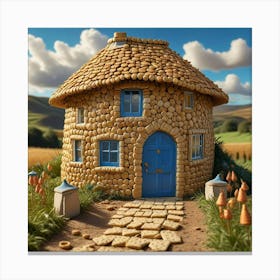 House In A Field Canvas Print