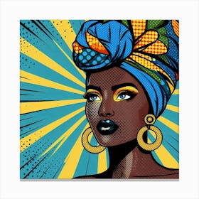 Kamaria African Woman In A Turban Canvas Print