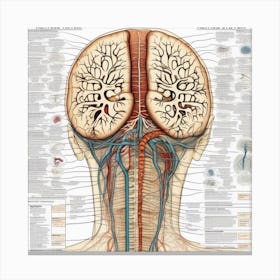 Vascular System Of The Human Head Canvas Print