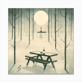 Picnic In The Woods 3 Canvas Print