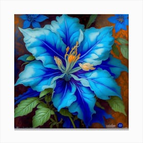 Blue Flower 01 - Watercolor - Botanical Range Canvas Print