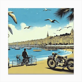 Cannes, Vintage  Canvas Print